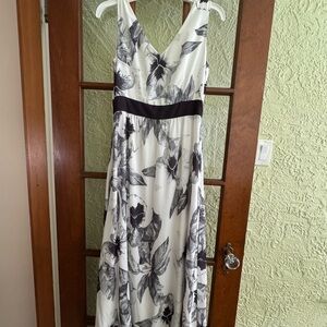 H&M Monochrome Floral Maxi Dress